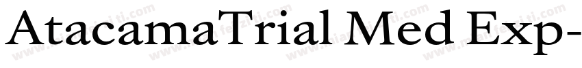 AtacamaTrial Med Exp字体转换